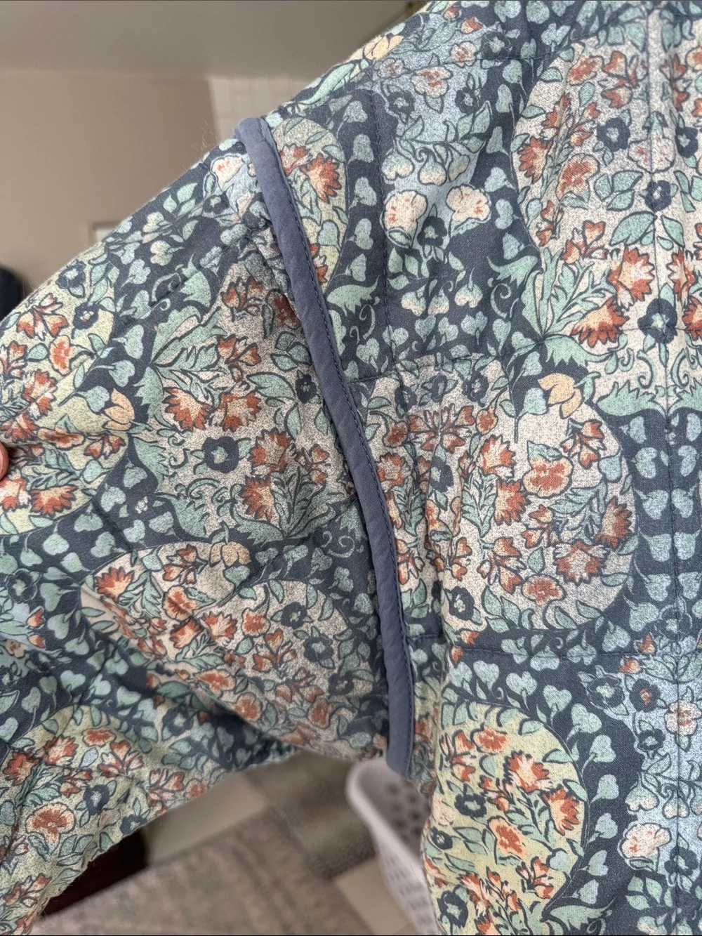 Free People Chloe Floral Quilted Jacket in S